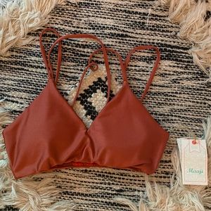 Maaji Shimmer Sz Large bikini top reversible